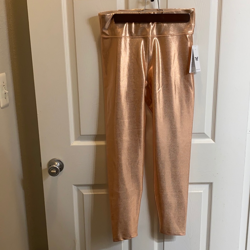 Heroine Sport “Marvel” Copper Metallic Leggings